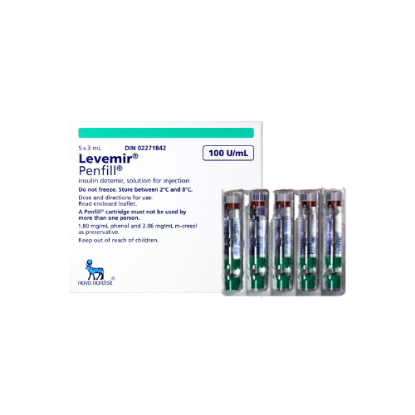 Picture of LEVEMIR 100 I.U./ML PENFILL 5 CARTRIDGES
