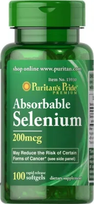 Picture of Puritan's Pride Selenium 200 mcg - 100 Capsules