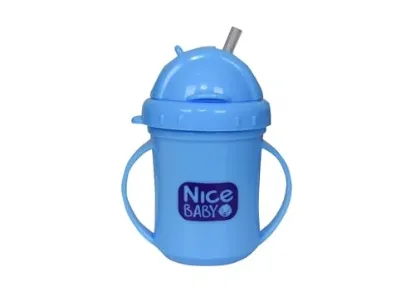 Picture of NICE BABY BOTTLE WITH STRAW BLUE