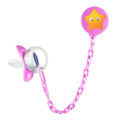 Picture of NICE BABY REGULAR PACIFIER WITH ROSE CHAIN