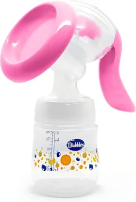 Picture of Bubbles Manual Breast Pump Box compact with feeding bottle(ROSE)