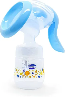 Picture of Bubbles Manual Breast Pump Box compact with feeding bottle(BLUE)