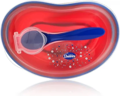 Picture of BUBBLES FOOD PLATE (RED X BLUE)