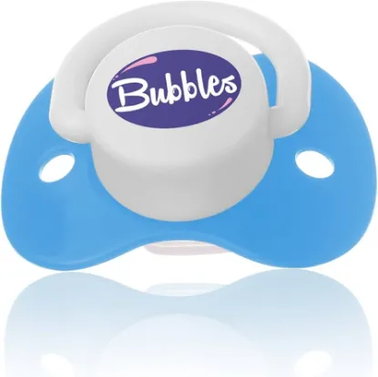 Picture of BUBBLES BEVELED PACIFIER 0-3M, BLUE