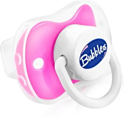 Picture of BUBBLES PACIFIER WITH CHAIN 0-3M,ROSE