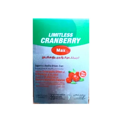 Picture of LIMITLESS CRANBERRY MAX 20 SACHETS